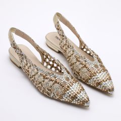Braided Flat Slingback TMA03001 Multi Bronze